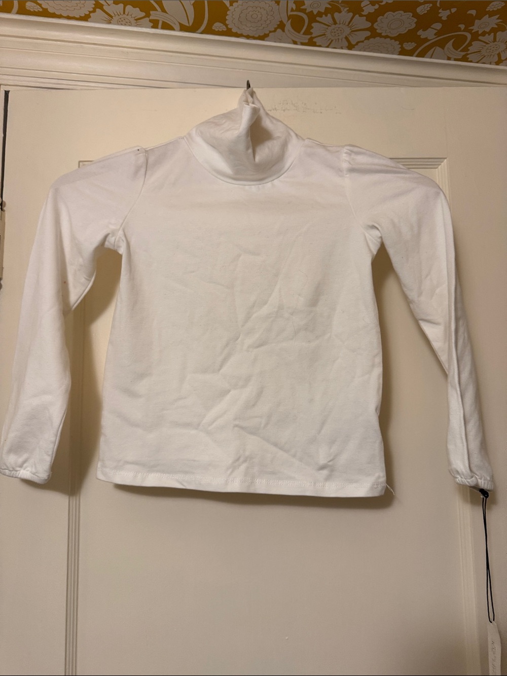 Rachel Zoe Kids Cream Long Sleeve Turtleneck Top size 6